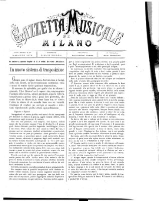 Gazzetta musicale di Milano Sonntag 16. März 1873