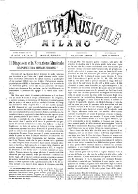 Gazzetta musicale di Milano Sonntag 13. April 1873