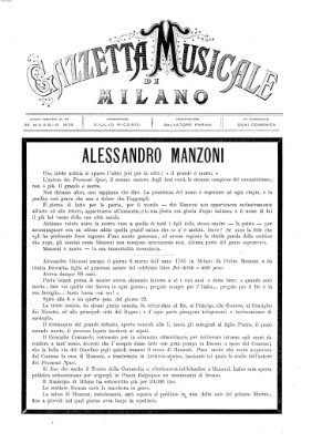 Gazzetta musicale di Milano Sonntag 25. Mai 1873