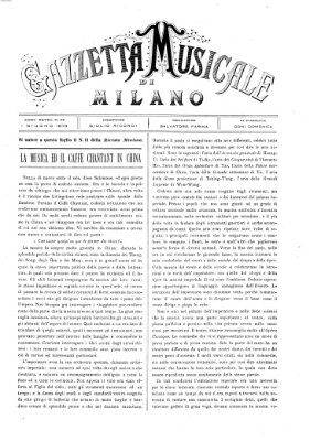 Gazzetta musicale di Milano Sonntag 1. Juni 1873