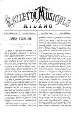 Gazzetta musicale di Milano Sonntag 14. September 1873