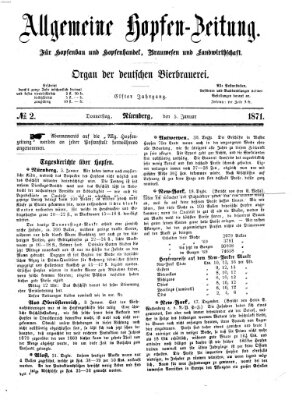 Allgemeine Hopfen-Zeitung Donnerstag 5. Januar 1871