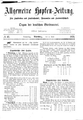 Allgemeine Hopfen-Zeitung Donnerstag 6. April 1871