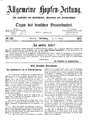 Allgemeine Hopfen-Zeitung Mittwoch 11. Oktober 1871