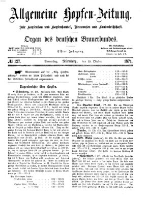 Allgemeine Hopfen-Zeitung Donnerstag 19. Oktober 1871