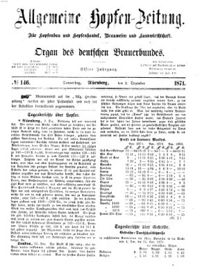 Allgemeine Hopfen-Zeitung Samstag 2. Dezember 1871