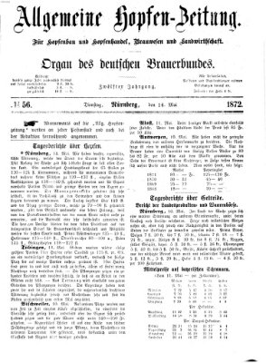 Allgemeine Hopfen-Zeitung Dienstag 14. Mai 1872