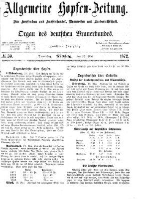 Allgemeine Hopfen-Zeitung Donnerstag 23. Mai 1872