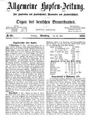 Allgemeine Hopfen-Zeitung Samstag 25. Mai 1872