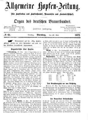 Allgemeine Hopfen-Zeitung Dienstag 28. Mai 1872