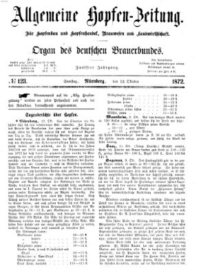 Allgemeine Hopfen-Zeitung Samstag 12. Oktober 1872
