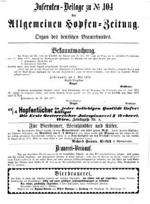 Allgemeine Hopfen-Zeitung Freitag 30. August 1872