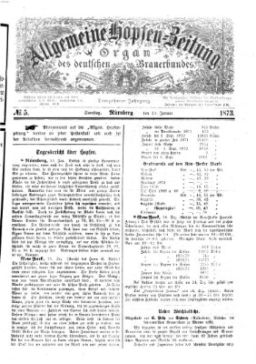 Allgemeine Hopfen-Zeitung Samstag 11. Januar 1873