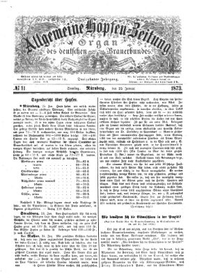 Allgemeine Hopfen-Zeitung Samstag 25. Januar 1873