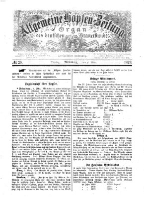 Allgemeine Hopfen-Zeitung Donnerstag 6. März 1873