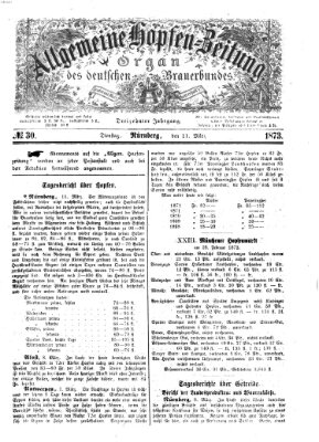 Allgemeine Hopfen-Zeitung Dienstag 11. März 1873