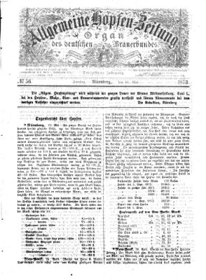 Allgemeine Hopfen-Zeitung Samstag 10. Mai 1873