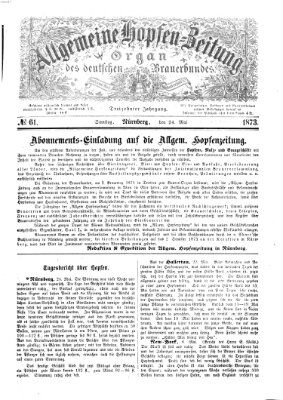 Allgemeine Hopfen-Zeitung Samstag 24. Mai 1873