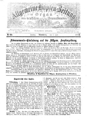 Allgemeine Hopfen-Zeitung Samstag 7. Juni 1873