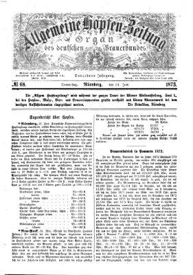 Allgemeine Hopfen-Zeitung Donnerstag 12. Juni 1873