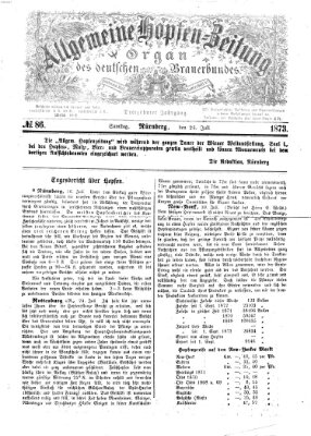 Allgemeine Hopfen-Zeitung Samstag 26. Juli 1873