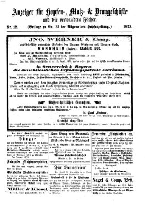 Allgemeine Hopfen-Zeitung Donnerstag 13. März 1873