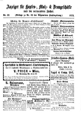 Allgemeine Hopfen-Zeitung Donnerstag 5. Juni 1873