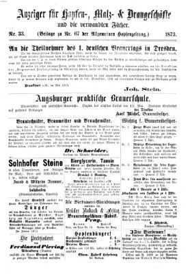 Allgemeine Hopfen-Zeitung Dienstag 10. Juni 1873