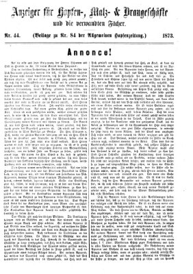 Allgemeine Hopfen-Zeitung Montag 21. Juli 1873