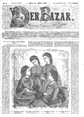 Der Bazar Montag 26. Februar 1872