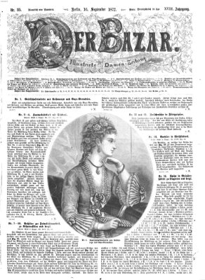 Der Bazar Montag 16. September 1872