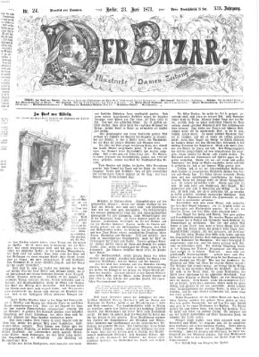 Der Bazar Montag 23. Juni 1873