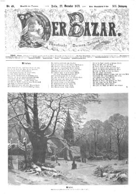 Der Bazar Montag 22. Dezember 1873