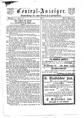 Central-Anzeiger Donnerstag 6. Februar 1873