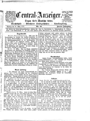 Central-Anzeiger Sonntag 30. März 1873