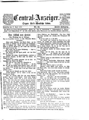 Central-Anzeiger Donnerstag 17. April 1873