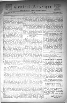 Central-Anzeiger Sonntag 25. Mai 1873