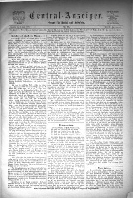 Central-Anzeiger Sonntag 8. Juni 1873