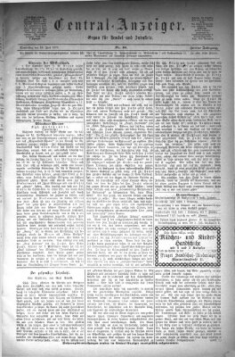 Central-Anzeiger Donnerstag 19. Juni 1873