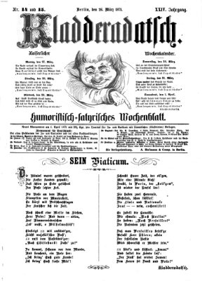 Kladderadatsch Sonntag 26. März 1871