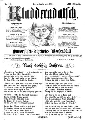 Kladderadatsch Sonntag 2. April 1871