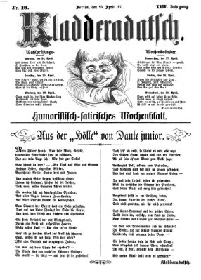 Kladderadatsch Sonntag 23. April 1871