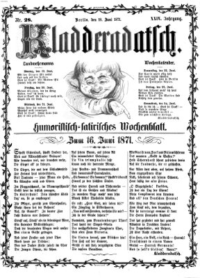 Kladderadatsch Sonntag 18. Juni 1871