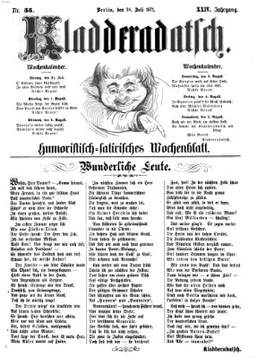 Kladderadatsch Sonntag 30. Juli 1871