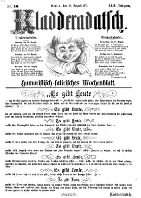 Kladderadatsch Sonntag 27. August 1871