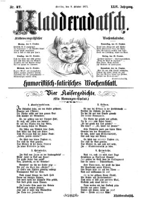 Kladderadatsch Sonntag 8. Oktober 1871