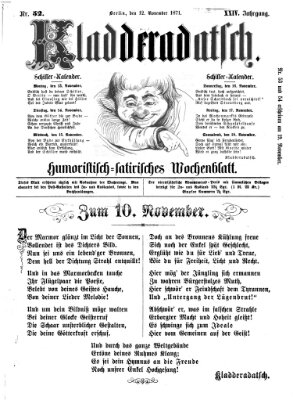 Kladderadatsch Sonntag 12. November 1871