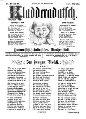 Kladderadatsch Sonntag 19. November 1871