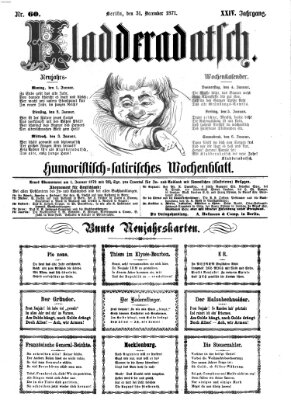 Kladderadatsch Sonntag 31. Dezember 1871