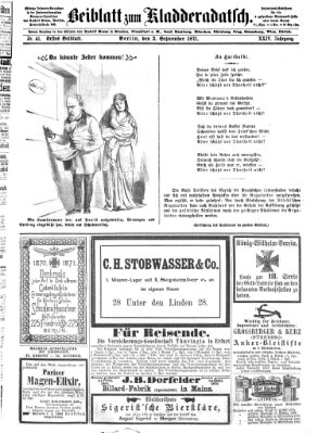 Kladderadatsch Sonntag 3. September 1871